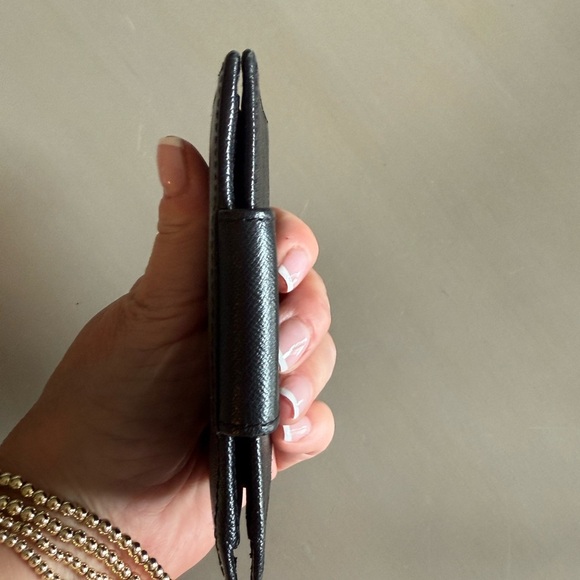 Prada authentic Tessuto Black Leather Card Holder wallet new in box - Picture 13 of 15